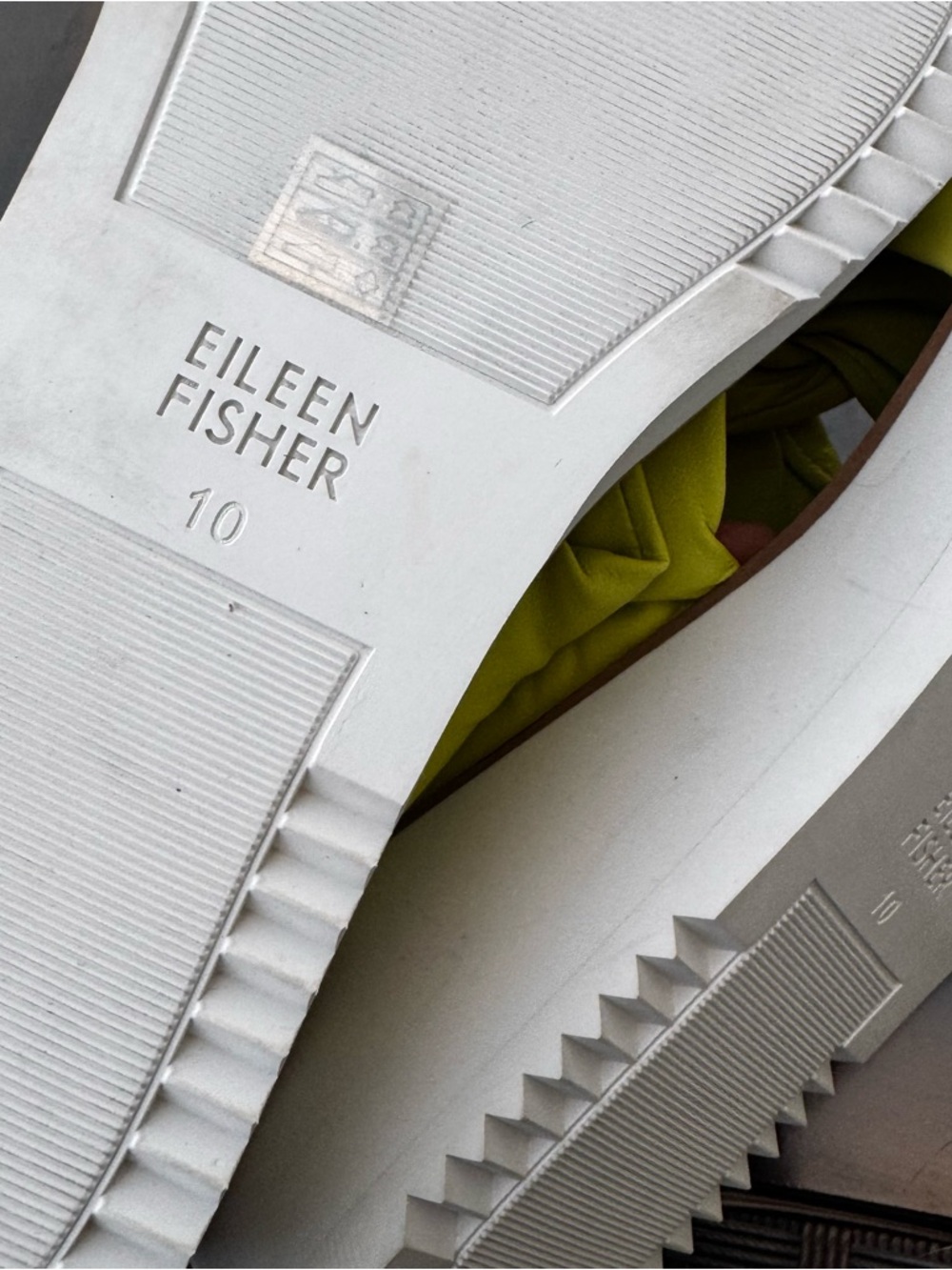 Eileen Fisher Bene Citrus Nappa Wedge Sandals - Picture 8 of 9
